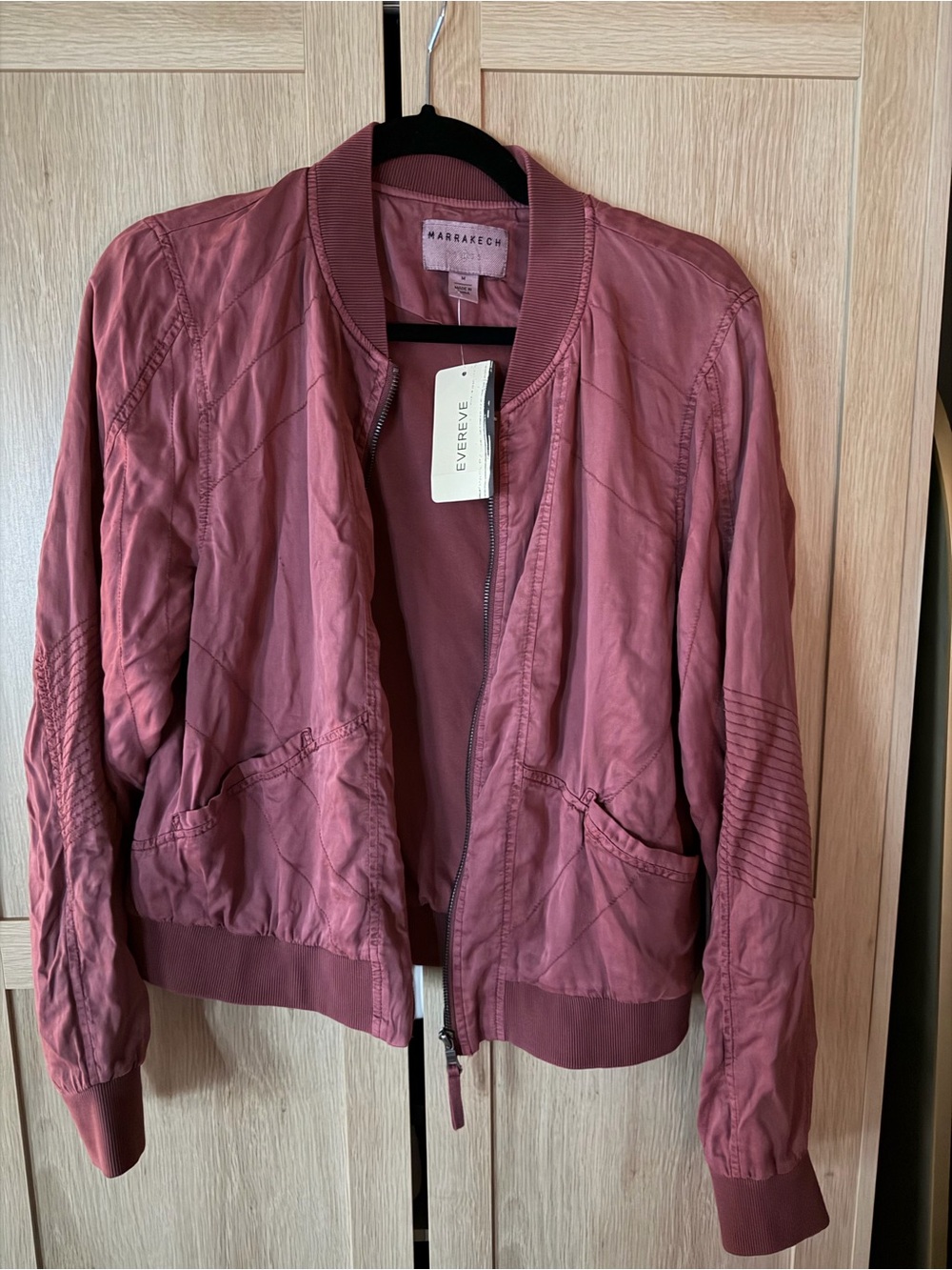 Women's Mauve/Maroon Bomber Jacket NWT M